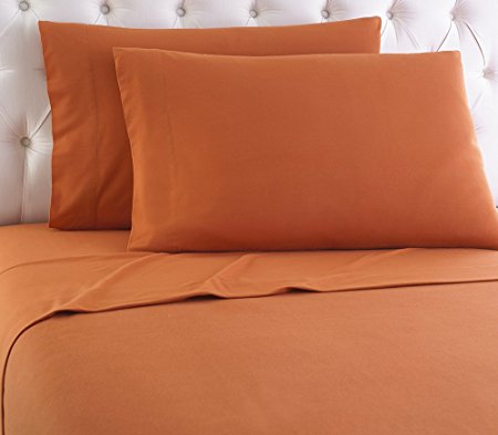 Shavel Micro Flannel Sheet Set, Full, Terracotta