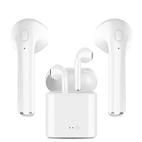 Wireless Earphone,Bluetooth Earbuds/Stereo-Ear Sweatproof Earphones Noise Cancelling Charging Case Fit iPhone X/8/7/7 Plus/6S/6S Plus Samsung Galaxy S7/S8/S8 Plus