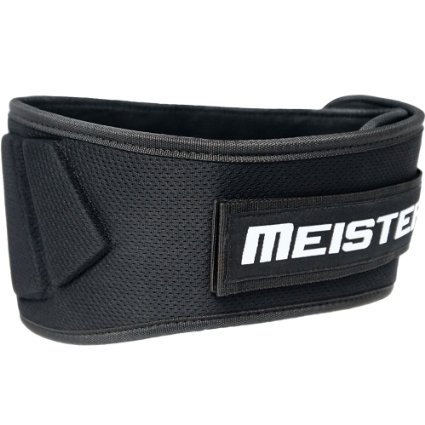 Meister Contoured Neoprene Weight Lifting Belt 6" Back Support