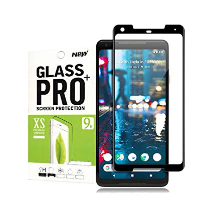 for Google Pixel 2 XL Tempered Glass Screen Protector[Full Coverage],Slaiver[Bubble-Free][Anti-Scratch][Ultra-Clear] 3D Tempered Glass Screen Protector for Google Pixel 2XL[Black]