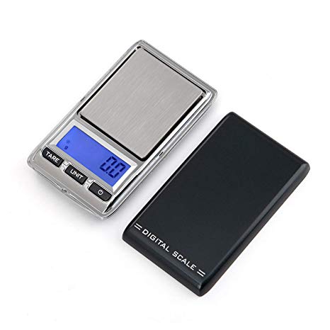iitrust Digital Scale, Mini Pocket Scale, LED Backlight Display, 500g~0.1g Electronic Weighing Scales Jewelry, Medicine, Milk Powder, Coffee, Pet Food others, Stainless Steel   ABS