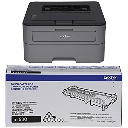 Brother Printer EHLL2320D Compact Laser Printer With Duplex Printing (Certified Refurbished) and Mono Laser Toner Cartridge