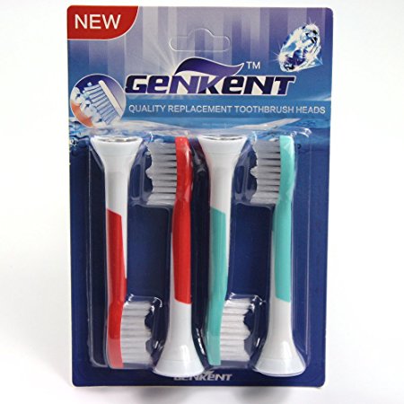 Genkent Replacement Toothbrush Heads For Philips Sonicare Kid's Toothbrush HX6044 HX6042