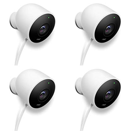 Nest Cam Outdoor HD Security Surveillance Camera w/ 2 Way Audio | NC2100ES (4 Pack)