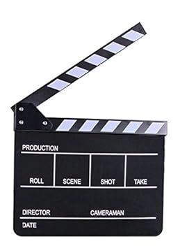 E-Image Professional Clapper Board with Black & White Stripe Slate for Film Video Movie Film Shooting (ECB-01)
