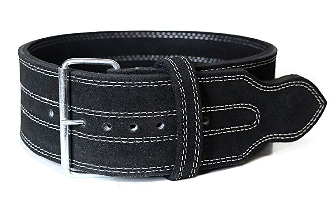 Serious Steel Fitness Leather Weight Lifting Belt | Powerlifting, Weightlifting & Exercise Belt | 4" Wide & 10mm Thick