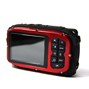 KINGEAR KG003 2.7 Inch LCD Cameras 16MP Digital Camera Underwater 10m Waterproof Camera  8x Zoom--Red