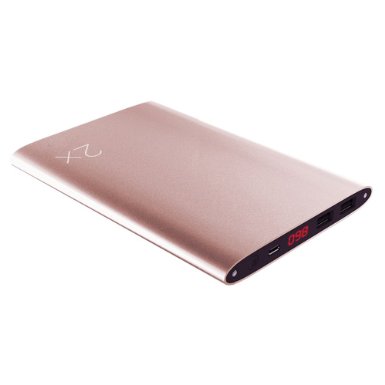 Solove A8 Titan Ultra Slim 20000 mAh Metallic Power Bank, Dual Port, Powerful 3.1A Fast Charging, Universal Compatible Compact Portable Charger / External Battery Pack for iPhone, Android (Rose Gold)