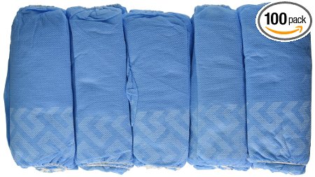Medical Booties Shoe Covers Non Slip Package of 50 Pair - 100 Covers - Blue