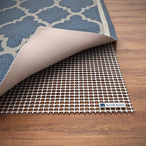 Non Slip Rug Pad- Rubber Non Skid Gripper for Runners on Hard Surfaces and Wood Floors (2’ x 8’)- Trim to Fit Multiple Rug Sizes By Lavish Home