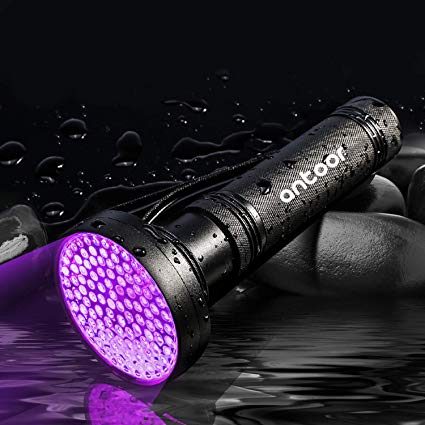 Blacklight Flashlight UV 100 LED,100 LED 395 nm Ultraviolet Blacklight Detector for Dog Urine,Hotel Rooms,Pet Stains and Bed Bug.