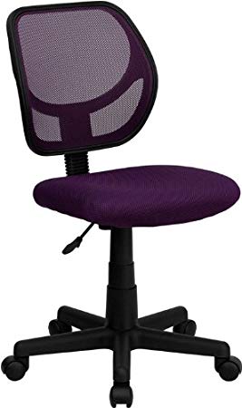 Flash Furniture WA-3074-PUR-GG Mid-Back Purple Mesh Task and Computer Chair