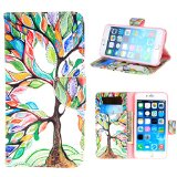 For iphone 6S  iphone 6  TUTUWEN Beautiful Green Tree and Leaf Magnetic Style PU Leather Case Wallet Flip Stand Flap Closure Cover for Apple iphone 6S  iphone 6 47