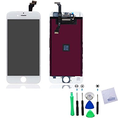 White Touch Screen Digitizer   LCD Assembly For Apple iPhone 6 4.7 A1549 A1586 A1589 with Tools by Group Vertical