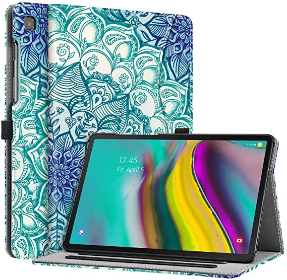 Fintie Case for Samsung Galaxy Tab S5e 10.5 2019 Model SM-T720(Wi-Fi) SM-T725(LTE) SM-T727(Verizon/Sprint), Multi-Angle Viewing Stand Cover with Packet Auto Sleep Wake Feature, Emerald Illusions