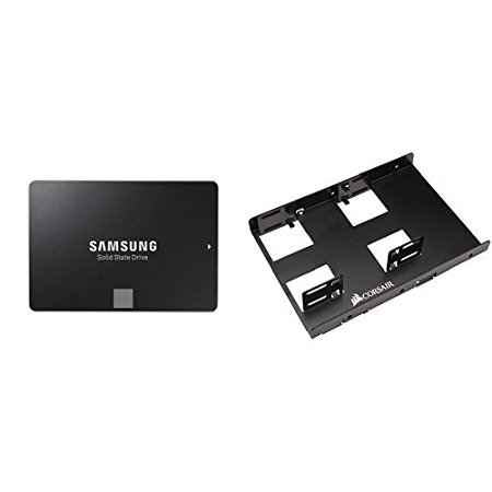 Samsung 850 EVO 250GB 2.5-Inch SATA III Internal SSD (MZ-75E250B/AM) & Corsair Dual SSD Mounting Bracket 3.5" Bundle