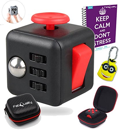 Fidget Cube Anxiety Attention Toy With BONUS CASE   eBook Included - Relieves Stress And Anxiety And Relax for Children and Adults BONUS EBOOK is sent by email