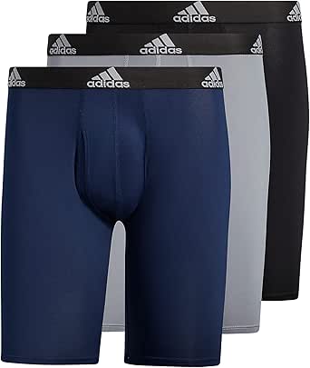 adidas Men's Performance Long Boxer Brief Underwear (3-Pack)