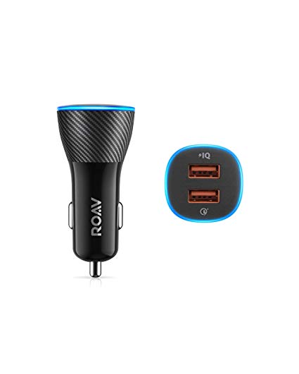 Roav by Anker SmartCharge Spectrum 30W Car Charger with Quick Charge 3.0, for iPhone X/8/7/6S/Plus, Ipad Pro/Air 2/Mini, Galaxy S8 /S7/S6/Edge/Plus, Note 8/5/4, LG, Nexus, HTC and More