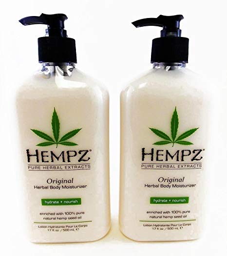 Hempz Original Herbal Body Moisturizer, 17 Fluid Ounce (Pack of 2)