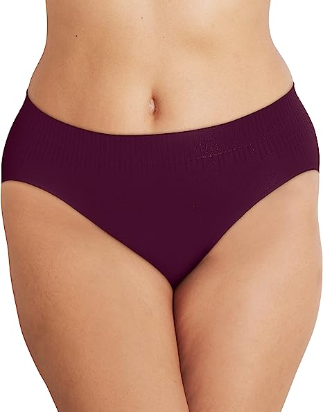 Bali Women's Comfort Revolution Modern Seamless Hi-Cut Underwear, No-Show Stretch Panties