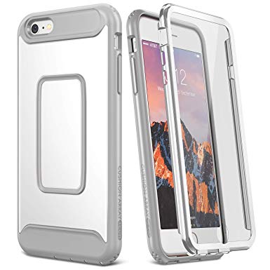 YOUMAKER Case for iPhone 6S Plus, Full Body with Built-in Screen Protector Heavy Duty Protection Shockproof Cover for Apple iPhone 6S Plus (2015) / 6 Plus (2014) 5.5 Inch - White