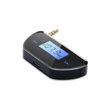3.5 mm FM Transmitter and Audio Adapter Charger for All Smartphones
