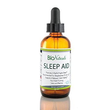 Melatonin Sleep Aid by Bio Naturals - 100% Pure Sleeping Supplement with Inositol & L-Theanine Reduces Stress & Anxiety, Liquid Formula Works Faster Than Pills, Non-Habit Forming – 2 oz