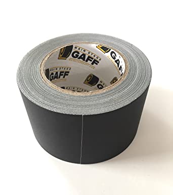 Gaffers Tape - 3 inch by 30 Yards - Black - Main Stage Gaff Tape - Matte-Finish, Easy to Tear by Hand