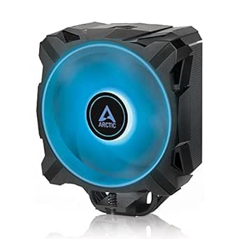 ARCTIC Freezer A35 RGB - Dissipatore CPU a Torre Singola con RGB per AMD, Ventola P da 120 mm ottimizzata per la pressione, 200-1700 RPM, 4 Heatpipes, Pasta Termica MX-5 inclusa - Nero