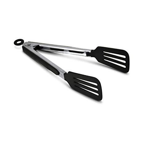 9-inch Spatula Tip Serving Tongs with Locking Handle Joint by Smart Cook
