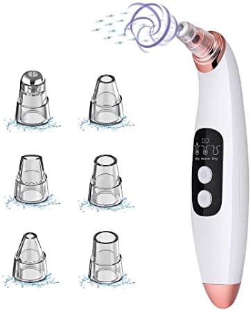 Blackhead Remover Electric Pore Cleaner for Women Men Nose Face Pore Vacuum Acne Extractor (White)