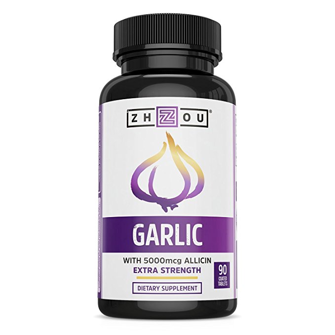 Extra Strength Garlic with Allicin - Powerful Immune System Support Formula - Enteric Coated Tablets for Easy Swallowing - Feel the Allicin Difference - 3 Month Supply