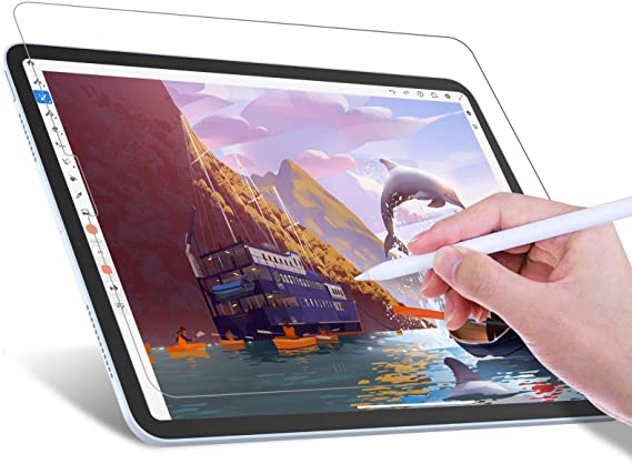 JETech Write Like Paper Screen Protector Compatible with iPad Air 4 10.9-Inch, iPad Pro 11-Inch All Models, Anti-Glare, Matte PET Paper Film for Drawing