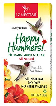 EZNectar - Sugar & Water, Ready-to-Use, Preservative & Dye Free, Hummingbird Food - Nectar (1 Piece) 33.8 FL OZ TOTAL