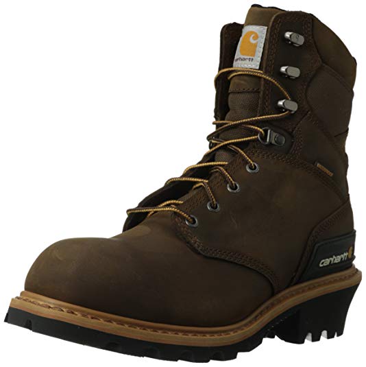 Carhartt Men's 8" Waterproof Breathable Soft Toe Logger Boot CML8160