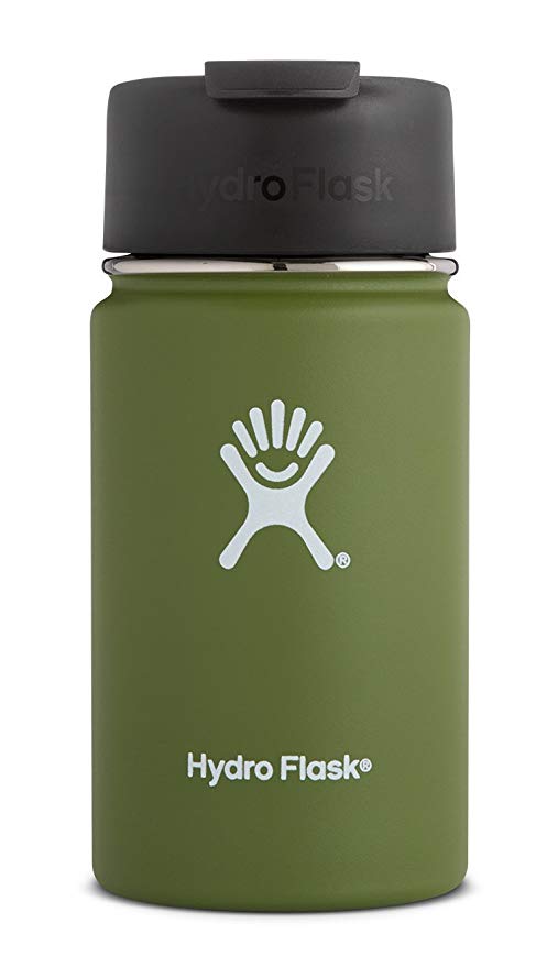 Hydro Flask Double Wall Vacuum Insulated Stainless Steel Water Bottle/Travel Coffee Mug, Wide Mouth with BPA Free Hydro Flip Cap