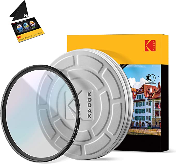 KODAK 105mm UV Filter | German Schott Glass Premium Ultraviolet Filter Slim 18-Layer Polished Coating | Absorbs Atmospheric Haze Protects Lens & Improves Sharpness & Contrast, 99% Light Transmittance