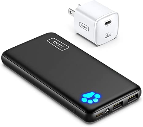 【Bundle-2 Items】 INIU 20W Smallest USB C Charger   Slimmest 10000mAh Portable Charger