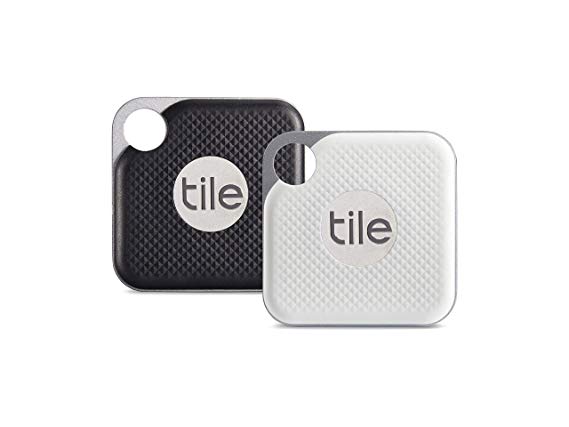 Tile Pro with Replaceable Battery - Black/White, Pack of 2 (1 x Black, 1 x White)