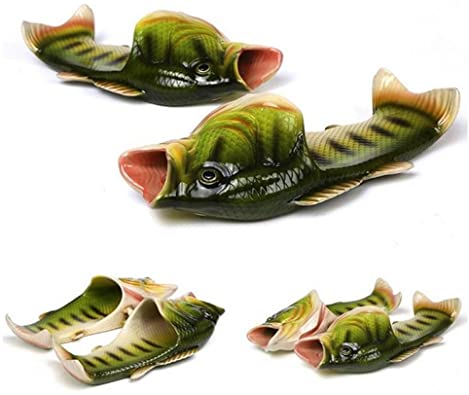 6 Colours Fish Slippers Beach Shoes Non-Slip Sandals Creative Fish Slippers Men and Women Casual Shoe