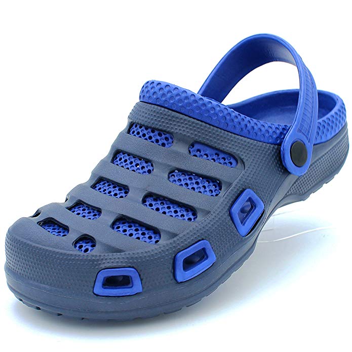 Garden Clogs for Men Shoes Mules Boat Sandals Slippers Two-Tone Double Layer Slip-On Massage