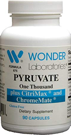 Pyruvate 1000, plus Citrimax and Chromate, Weigth Management - 90 Capsules, #6751