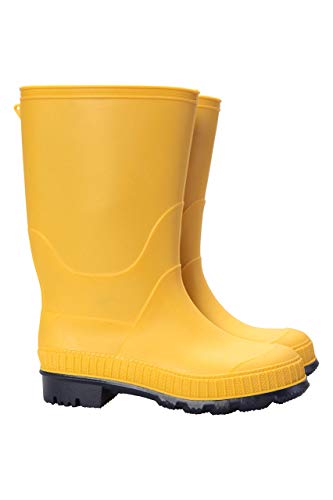 Mountain Warehouse Plain Kids Wellies - Durable Sole Childrens Wellington Boots, PVC Outer Rain Shoes, Soft Jersey Lined - for School, Walking, Outdoors