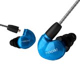 GranVela Moxpad X6 Pro Sound Isolating Earphones with Single Dynamic MicroDriver Sport HIFI In-Ear Headphones with Memory Wire and Inline Microphone and Detachable CablesUses 35mm Plug with for iPhone 6 6 Plus 5S 5C 5 4S 4  iPad 4 3 2 1 Mini Air Retina Display models  iPod Touch Nano Shuffle Classic  Samsung Galaxy S5 S4 S3 Note 4 Motorola Google Nexus HTC MP3 MP4 Players4 Different Size Ear Inserts  Protection package  Retail Packaging --Blue