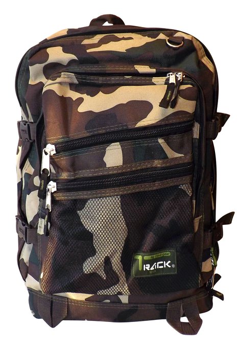 Peach Couture Green Camouflage Back to School Outdoors Hiking Smart Backpack