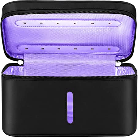 TookMag LED UV Sanitizer Bag for cell phone, Bottle,Pacifiers Jewelry, Beauty Tools, Kitchenware and More, 99% Cleaned in 90s (12 LED UV lights)