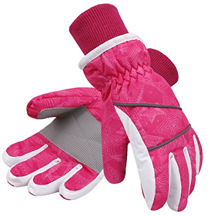 SimpliKids Girl's Waterproof 3M Thinsulate Winter Ski & Snowboard Gloves