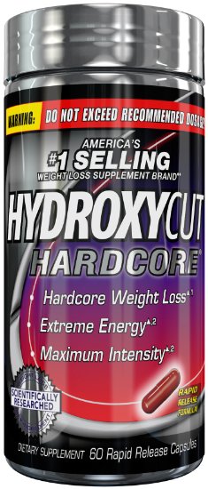 Hydroxycut Hardcore 60ct Weight Loss Pills with Pure Green Coffee Bean Extract Packaging may vary