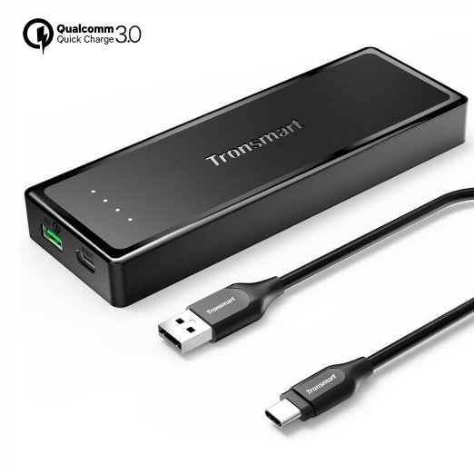 Tronsmart USB C Power Bank Quick Charge 3.0 USB Type-C 10400mAh External Battery 6A Output for Galaxy Note 7 S7 S6 Edge Plus iPhone Nexus 6P 5X